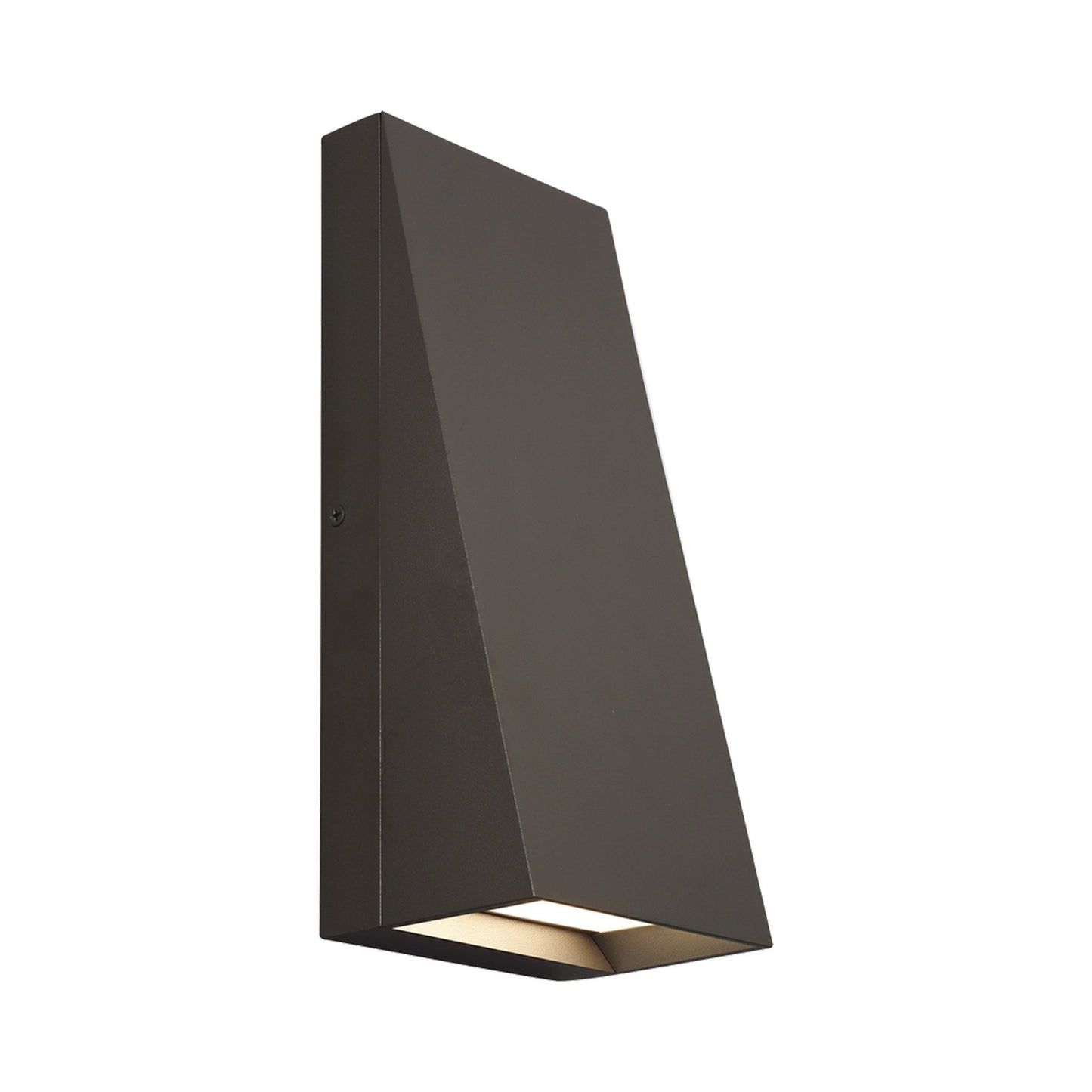 Pitch Single Outdoor LED Wall Light in Bronze (12-Inch).