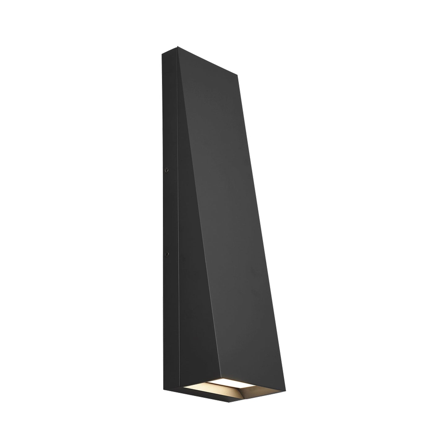 Pitch Single Outdoor LED Wall Light in Black (19-Inch).