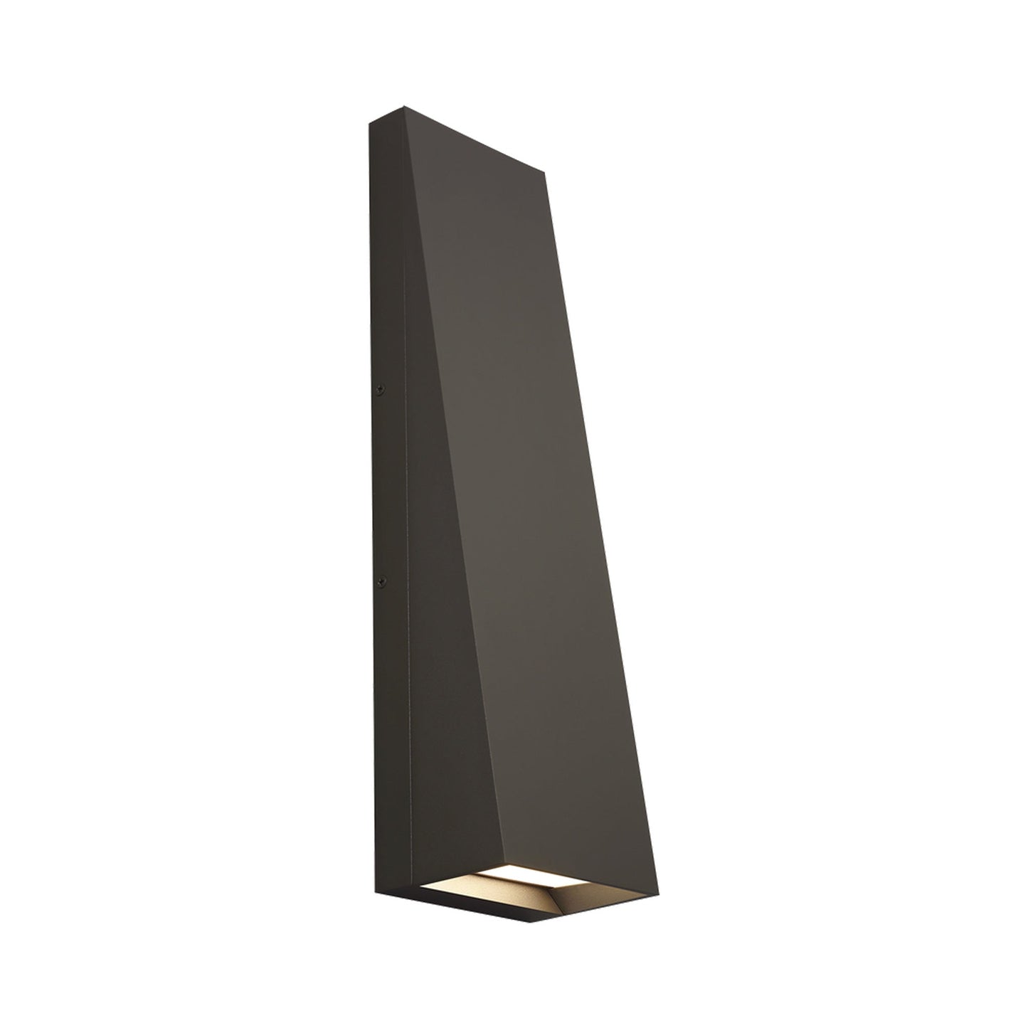 Pitch Single Outdoor LED Wall Light in Bronze (19-Inch).