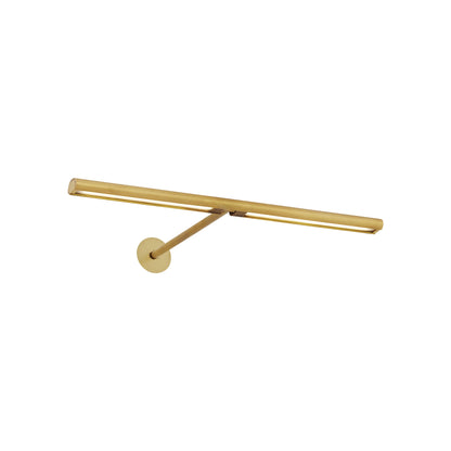 Plural LED Picture Light in Natural Brass/12-Inch/Dome.