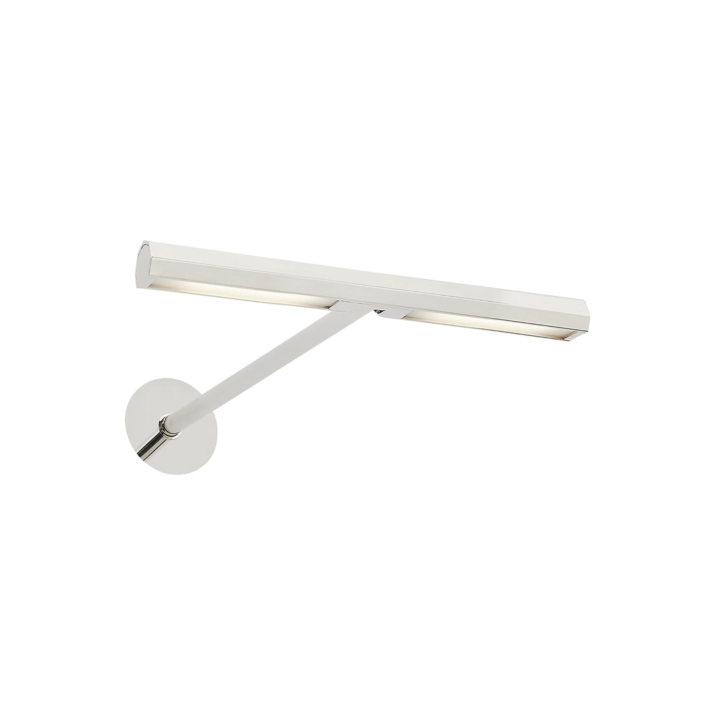 Plural LED Picture Light in Polished Nickel/8-Inch/Faceted.