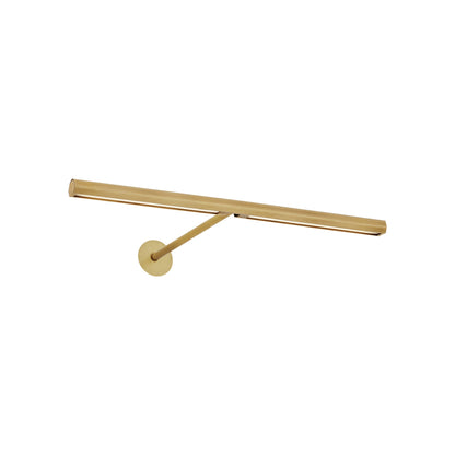 Plural LED Picture Light in Natural Brass/12-Inch/Faceted.