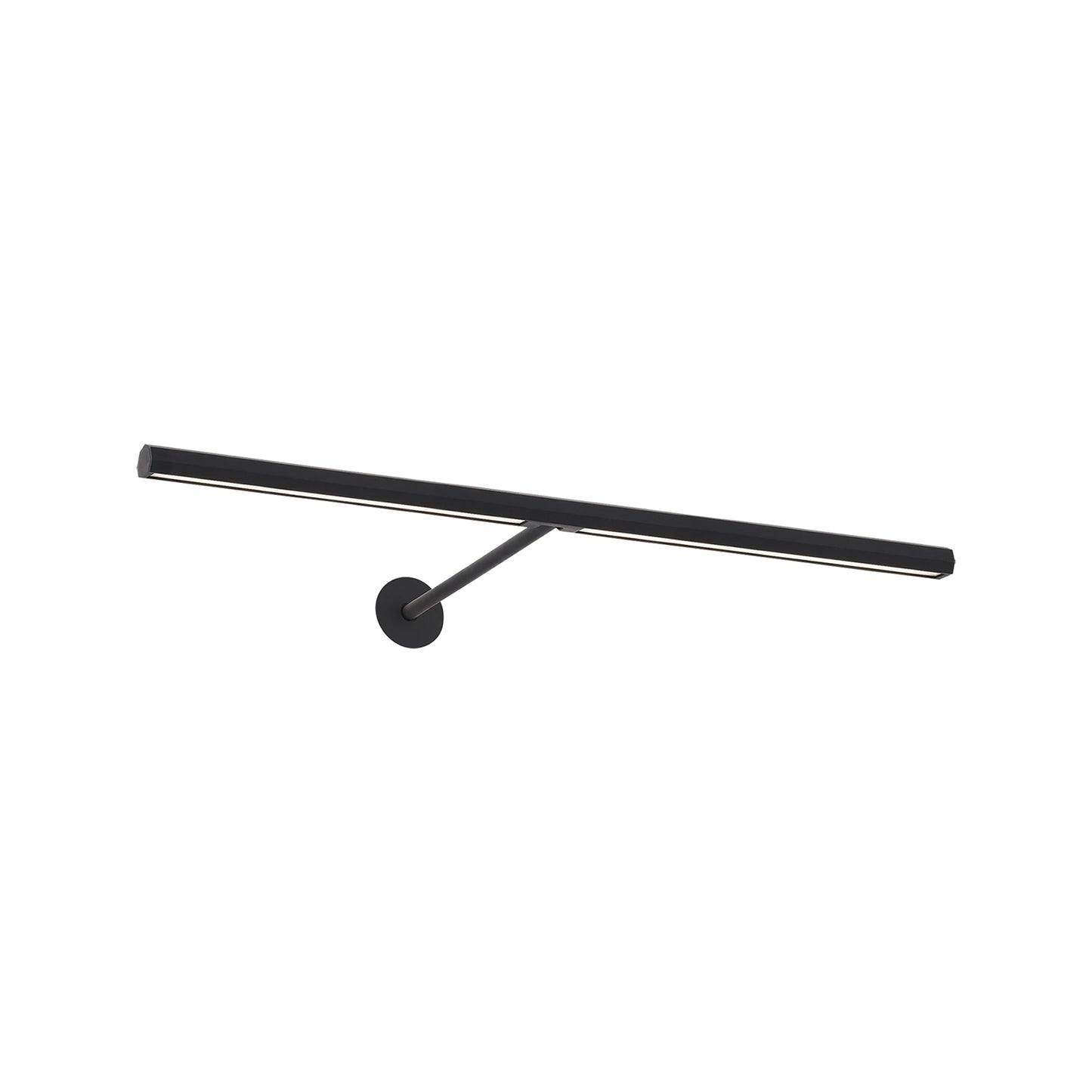 Plural LED Picture Light in Nightshade Black/18-Inch/Faceted.