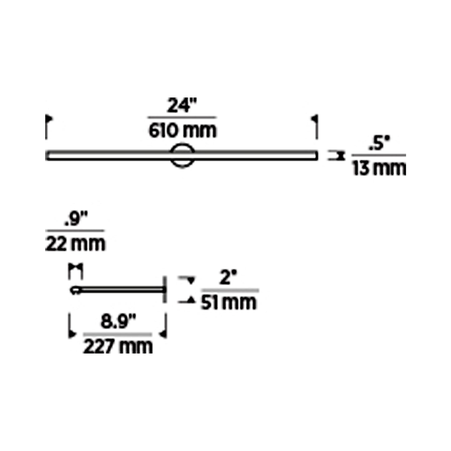 Plural LED Picture Light - line drawing.