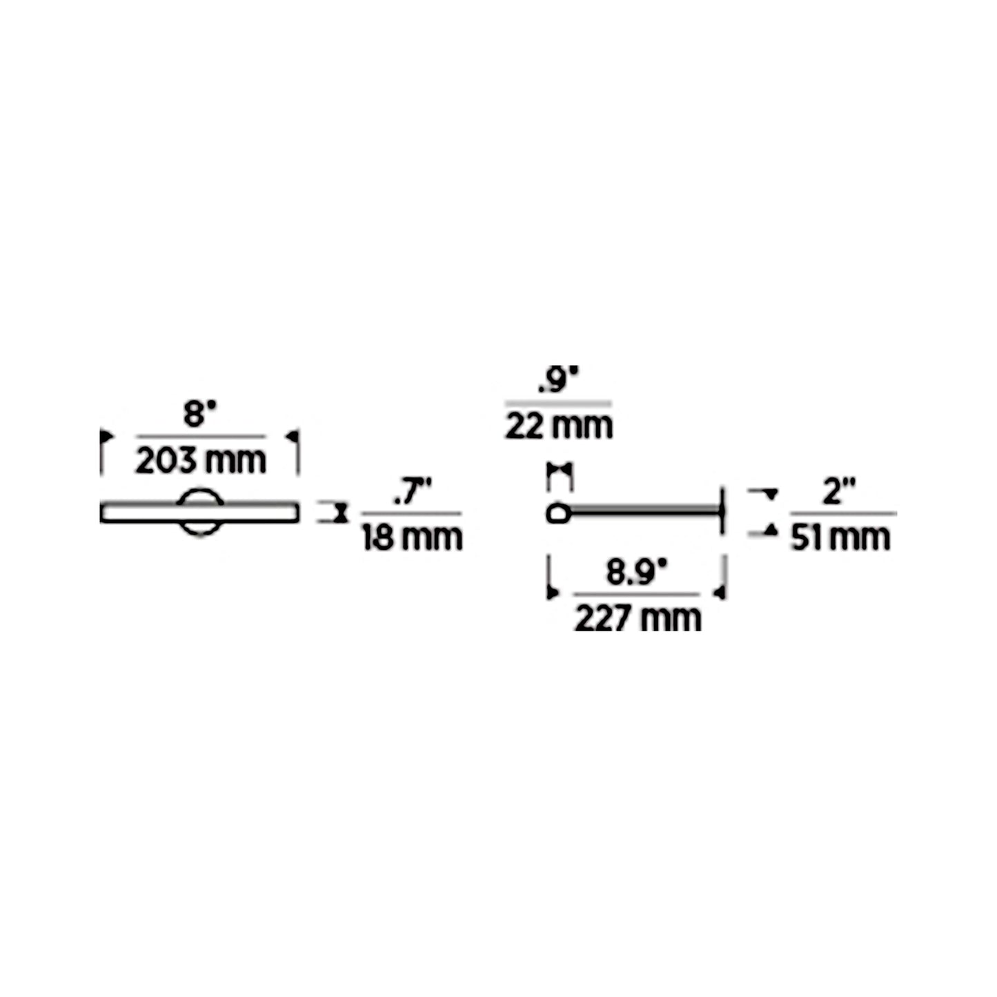 Plural LED Picture Light - line drawing.