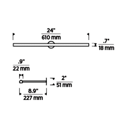 Plural LED Picture Light - line drawing.