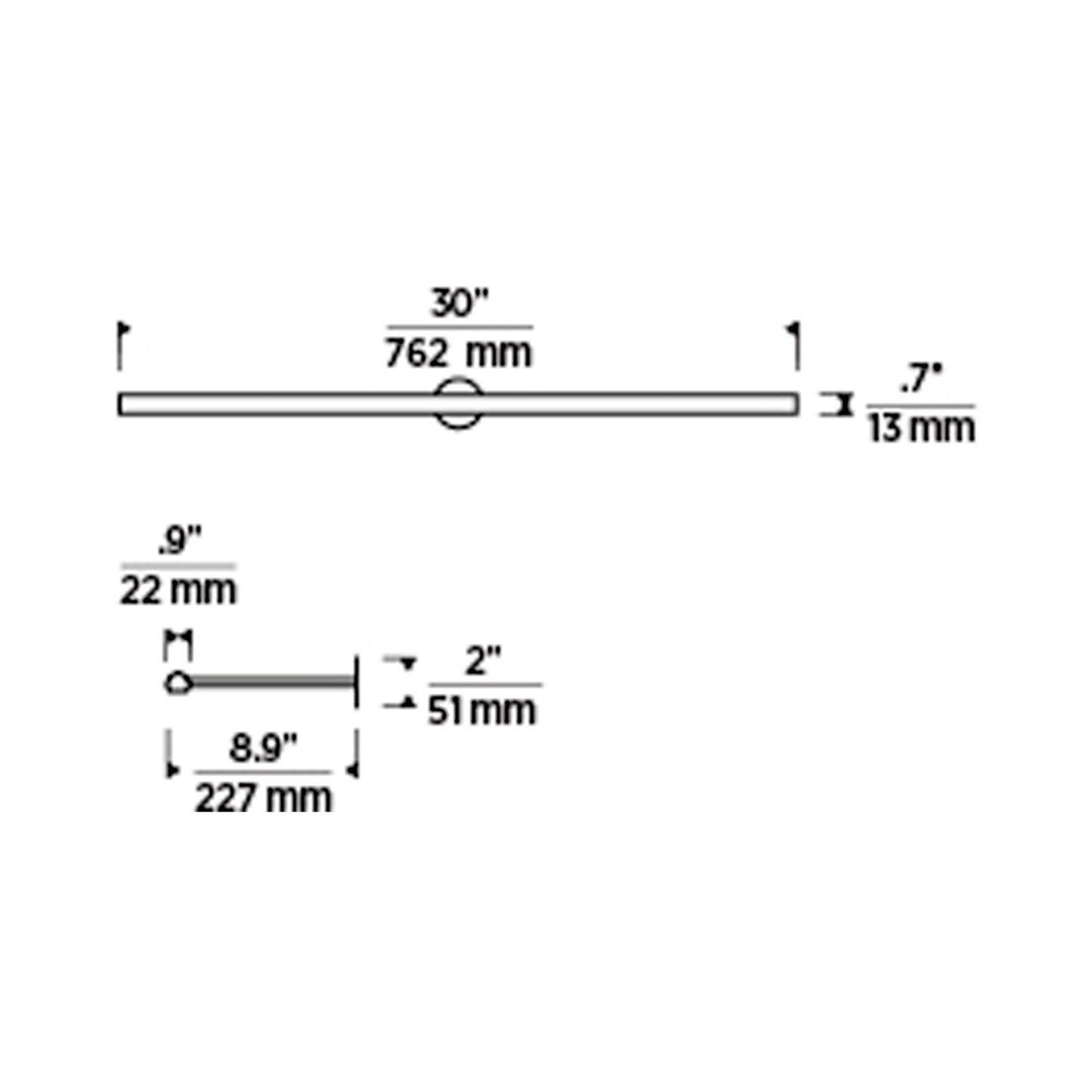 Plural LED Picture Light - line drawing.