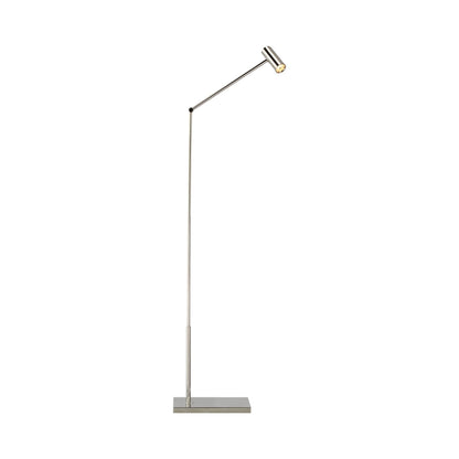 Ponte LED Floor Lamp in Polished Nickel.