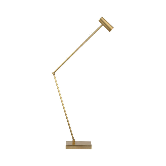 Ponte LED Table Lamp in Hand Rubbed Antique Brass.