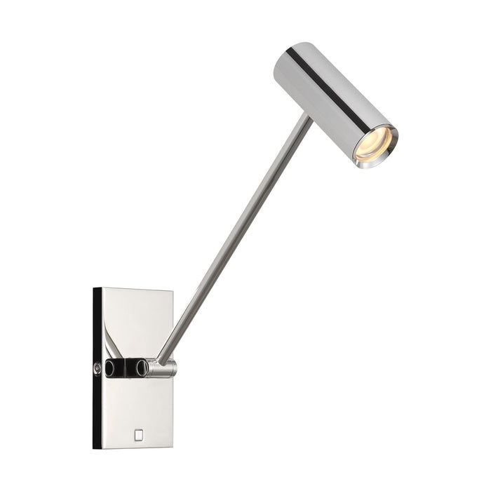 Ponte LED Task Wall Light in Polished Nickel (Small).