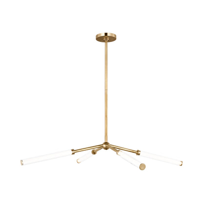 Poza LED Chandelier in Hand-Rubbed Antique Brass (40-Inch).