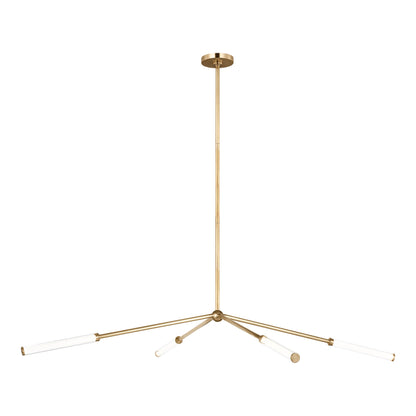 Poza LED Chandelier in Hand-Rubbed Antique Brass (63.5-Inch).