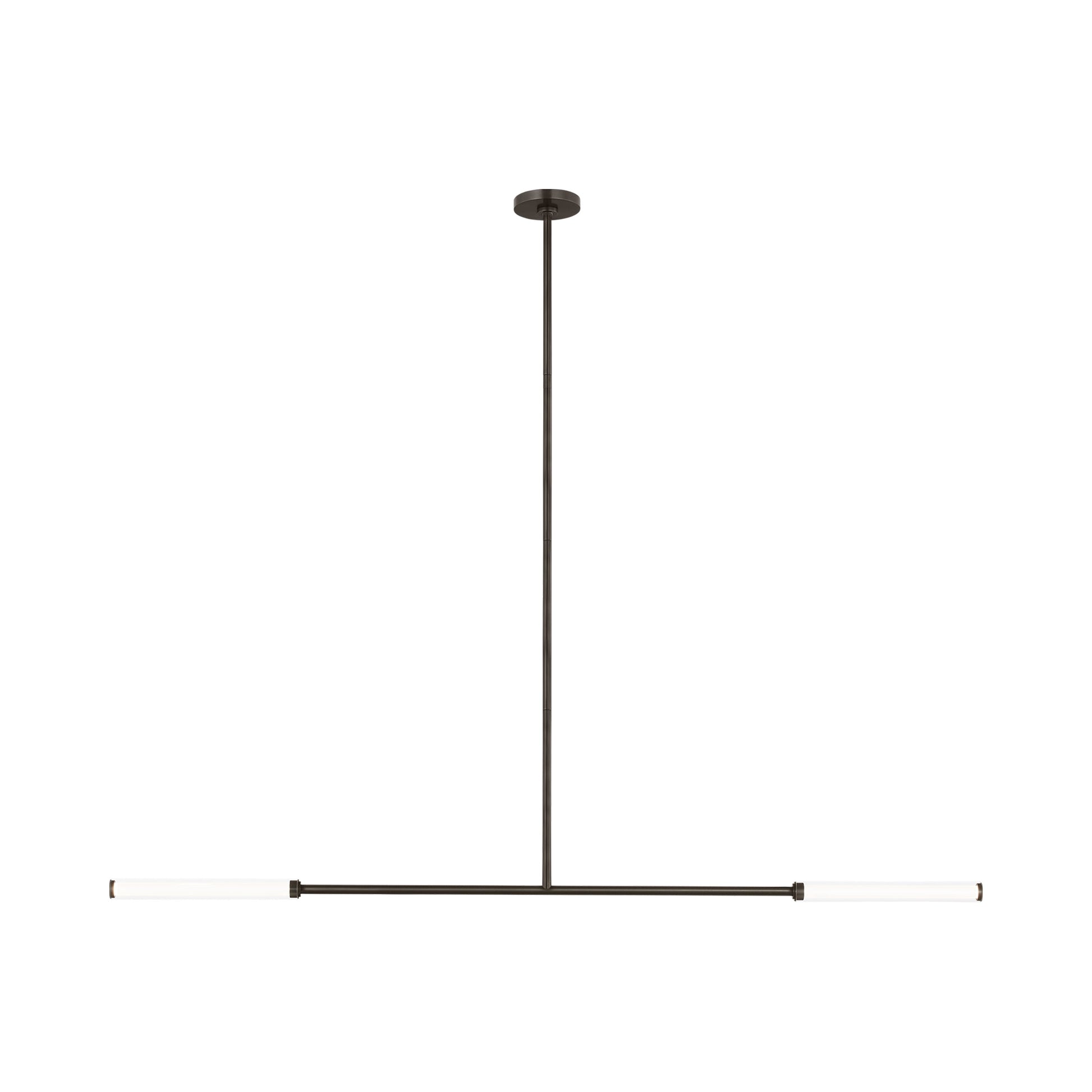 Poza Linear LED Chandelier in Bronze.