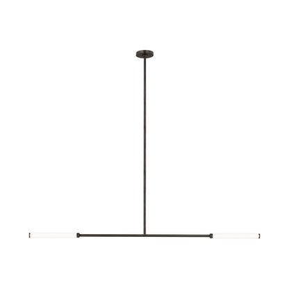 Poza Linear LED Chandelier in Bronze.