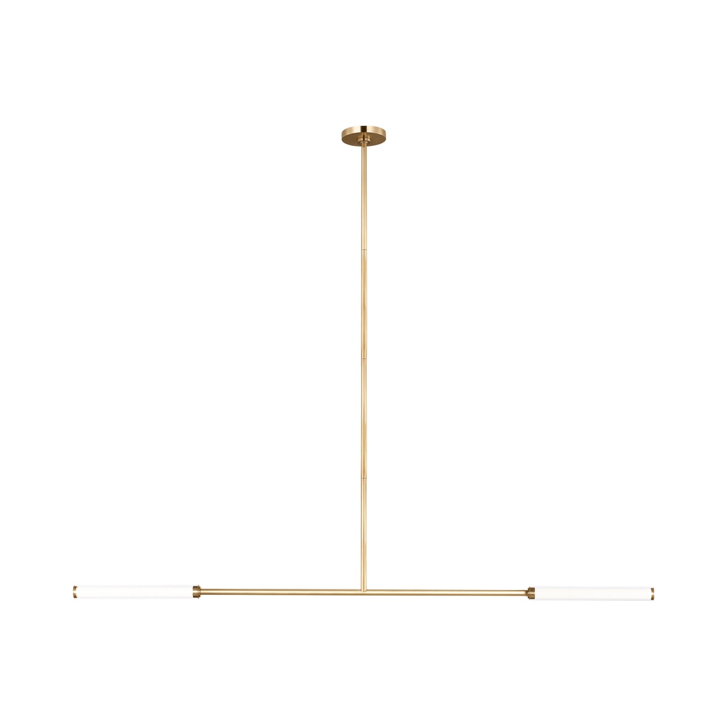 Poza Linear LED Chandelier in Hand-Rubbed Antique Brass.