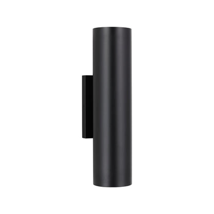 Pressa Outdoor LED Wall Light in Black (Medium/Cylindrical).