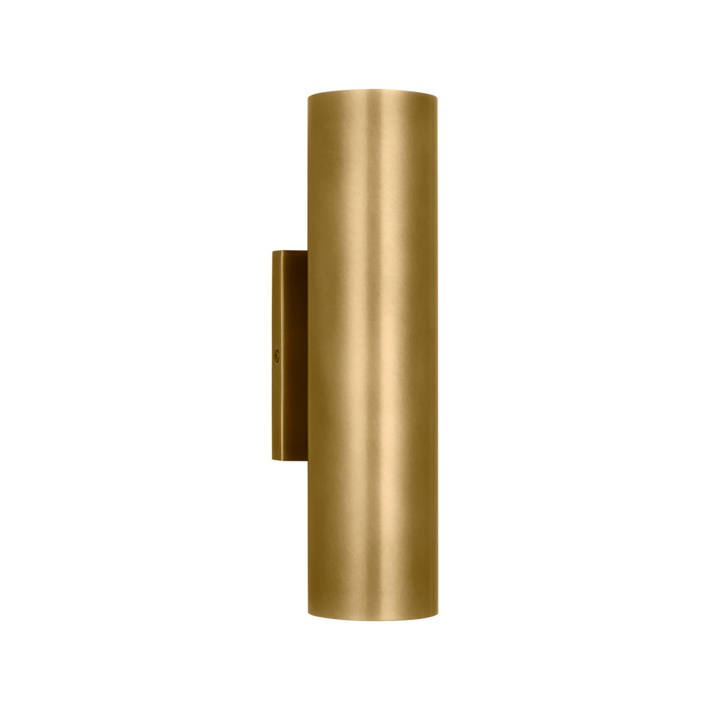 Pressa Outdoor LED Wall Light in Natural Brass (Medium/Cylindrical).