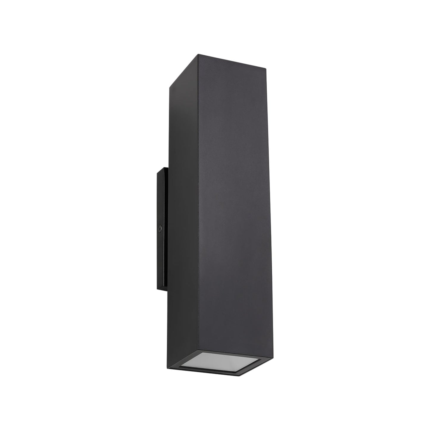 Pressa Outdoor LED Wall Light in Black (Medium/Rectangular).