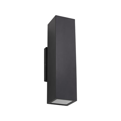 Pressa Outdoor LED Wall Light in Black (Medium/Rectangular).