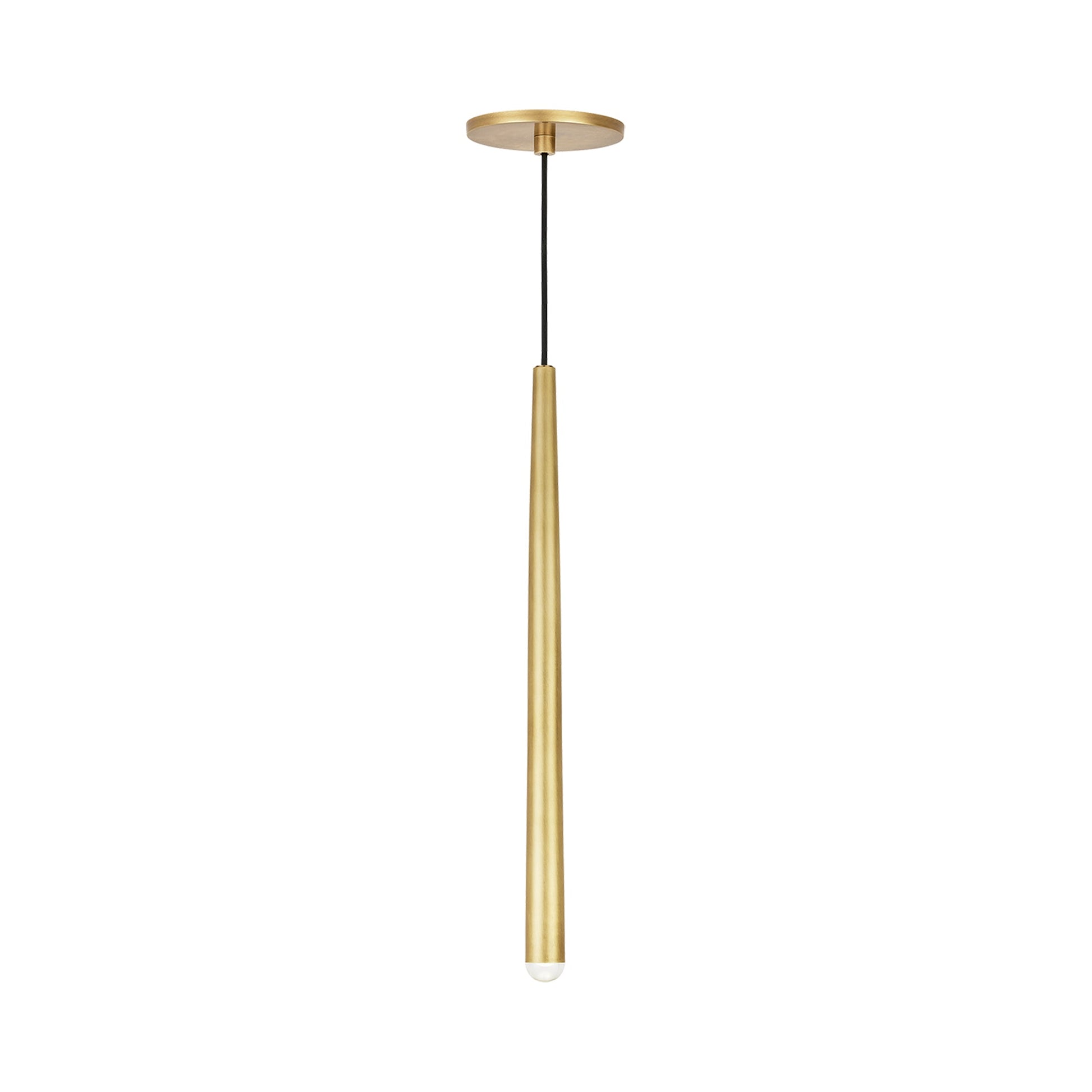 Pylon LED Pendant Light in Natural Brass (Large).