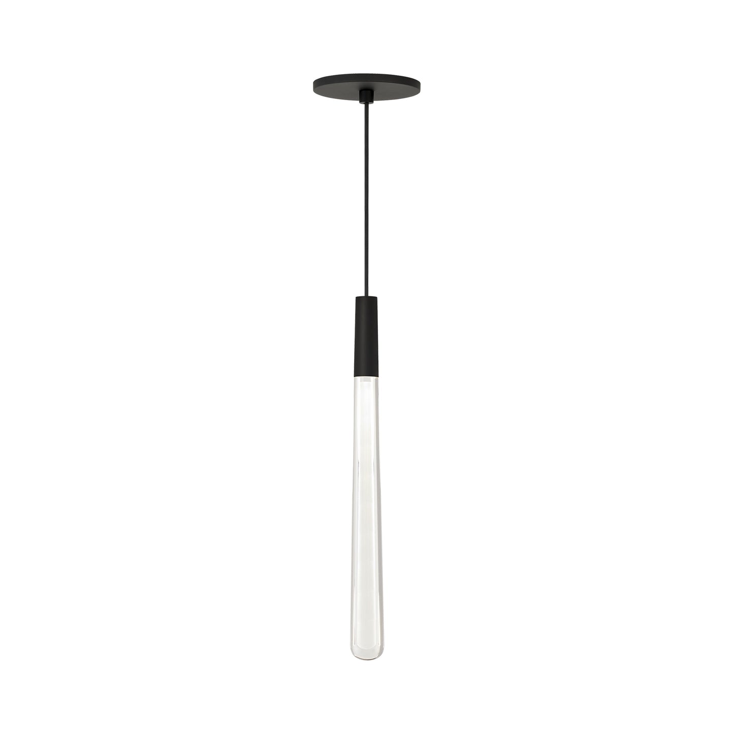 Pylon LED Pendant Light in Nightshade Black/Crystal (Large).