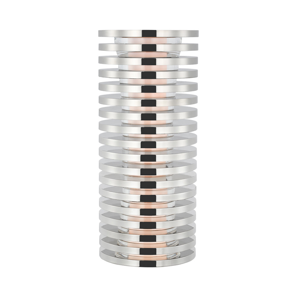 Quoddy LED Table Lamp in Polished Nickel.