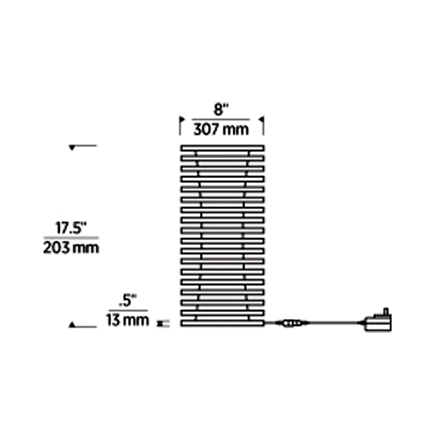 Quoddy LED Table Lamp - line drawing.