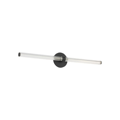 Reiya LED Bath Vanity Light in Nightshade Black (30-Inch).