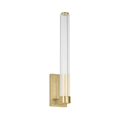 Reiya LED Wall Light in Hand-Rubbed Antique Brass.