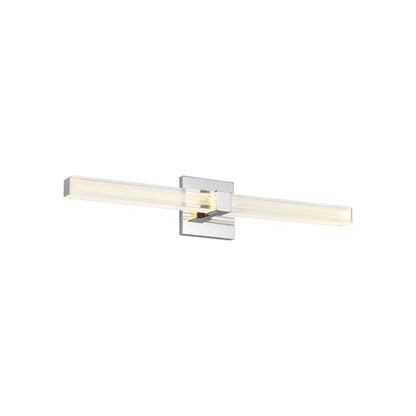 Reiya Square LED Bath Vanity Light in Chrome (24-Inch).