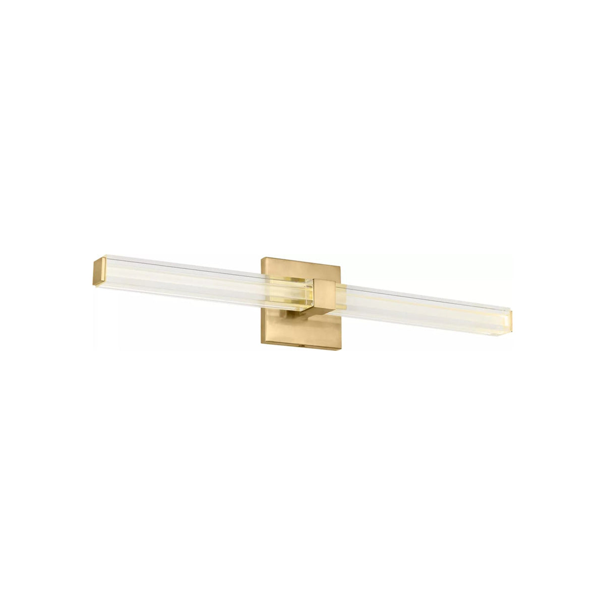 Reiya Square LED Bath Vanity Light in Hand-Rubbed Antique Brass (24-Inch).