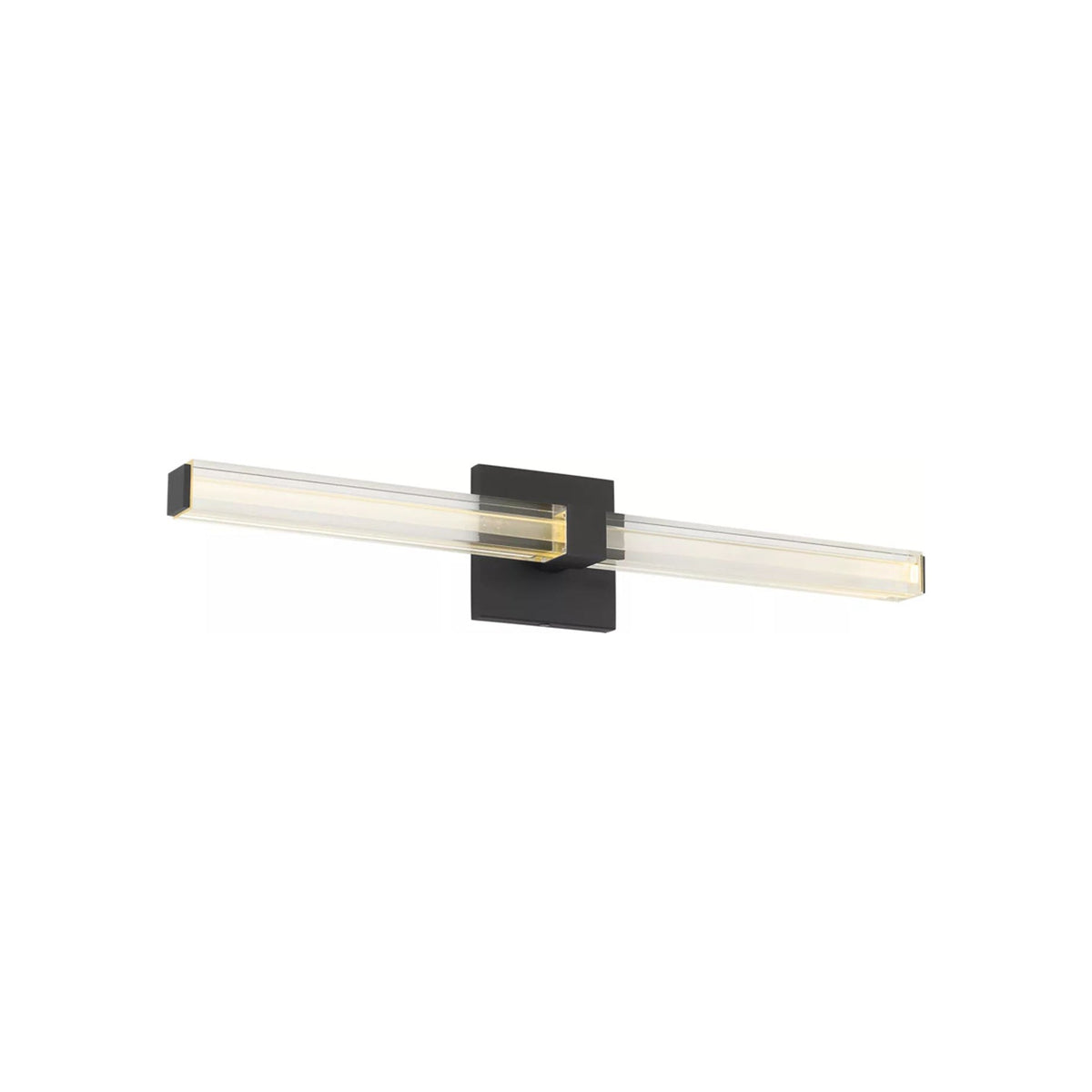 Reiya Square LED Bath Vanity Light in Nightshade Black (24-Inch).