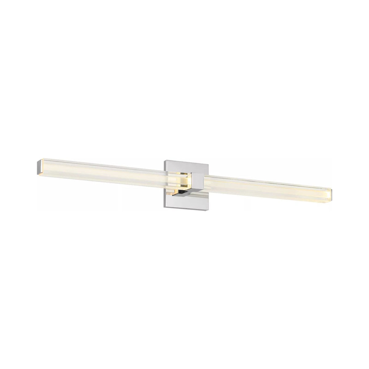 Reiya Square LED Bath Vanity Light in Chrome (30-Inch).