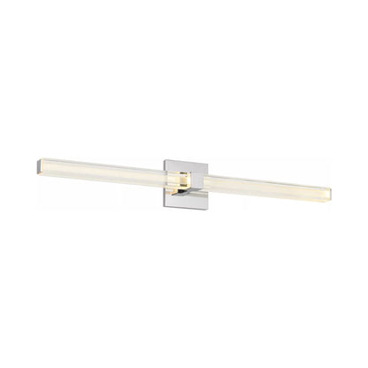 Reiya Square LED Bath Vanity Light in Chrome (30-Inch).