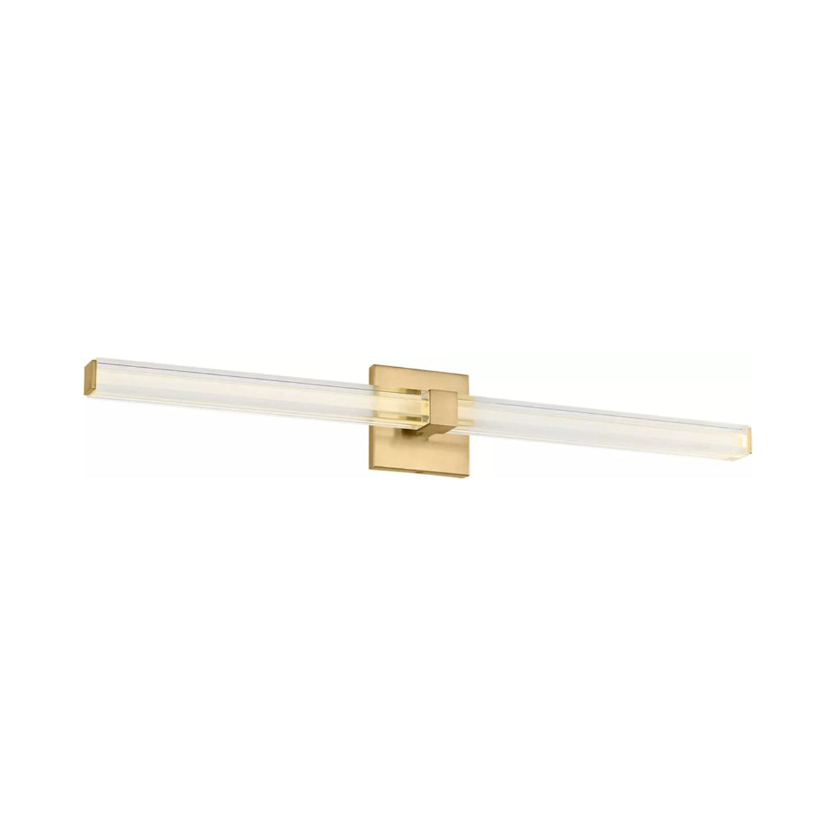 Reiya Square LED Bath Vanity Light in Hand-Rubbed Antique Brass (30-Inch).