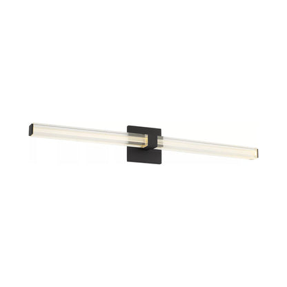 Reiya Square LED Bath Vanity Light in Nightshade Black (30-Inch).