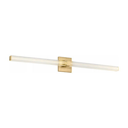 Reiya Square LED Bath Vanity Light in Hand-Rubbed Antique Brass (36-Inch).