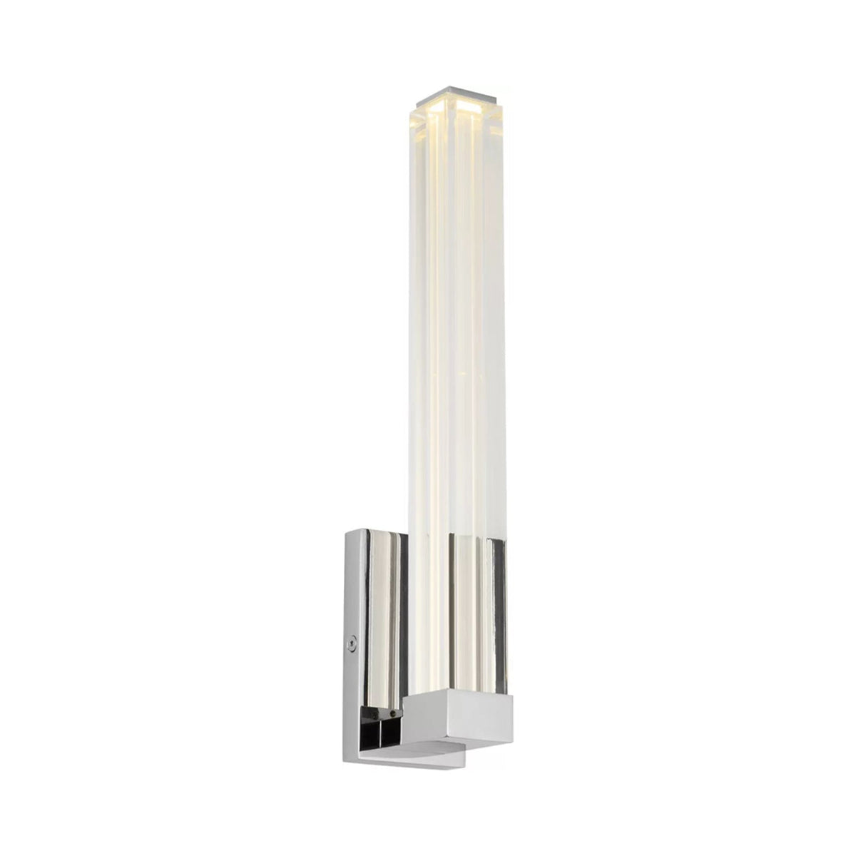 Reiya Square LED Wall Light in Chrome.