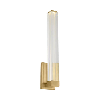 Reiya Square LED Wall Light in Hand-Rubbed Antique Brass.