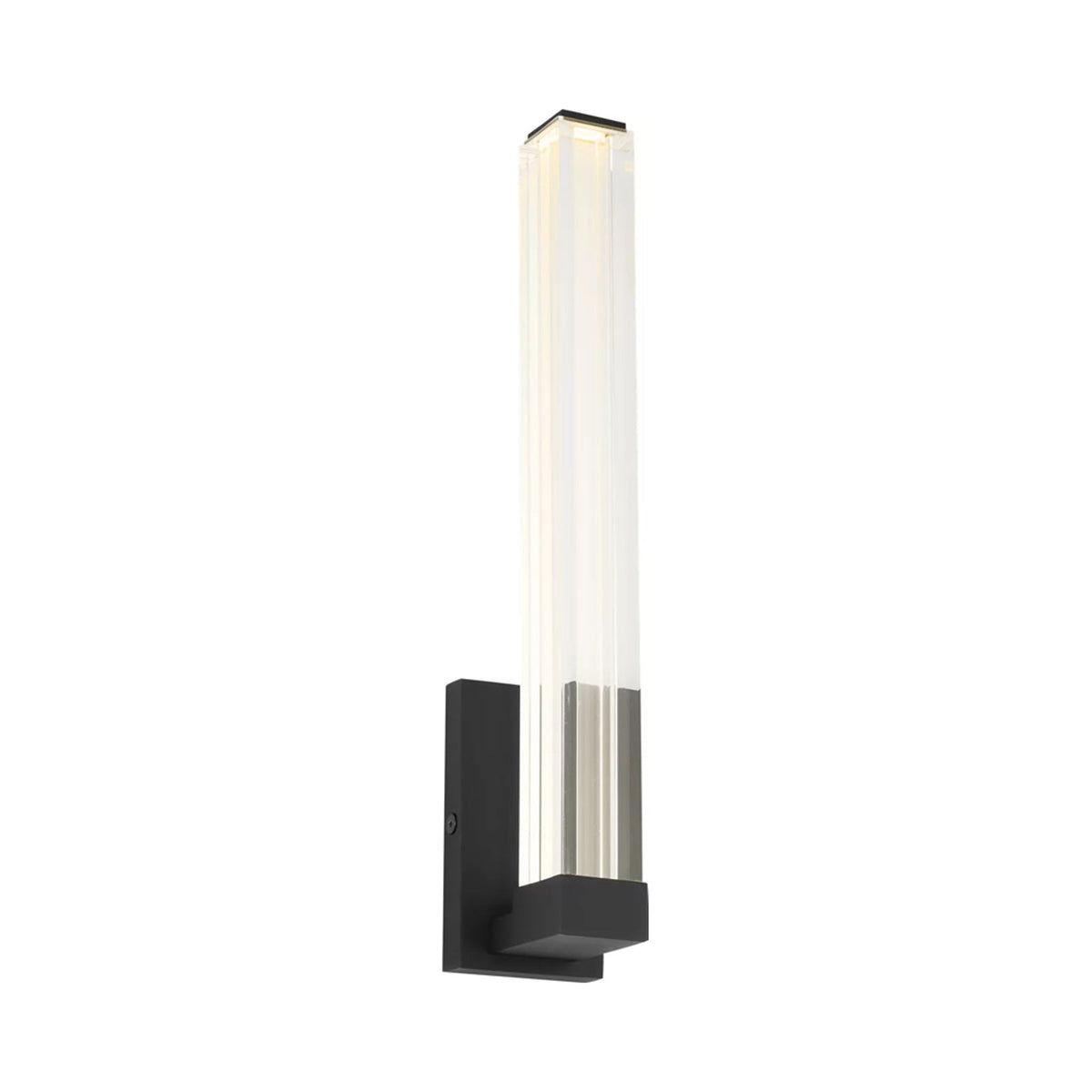 Reiya Square LED Wall Light in Nightshade Black.
