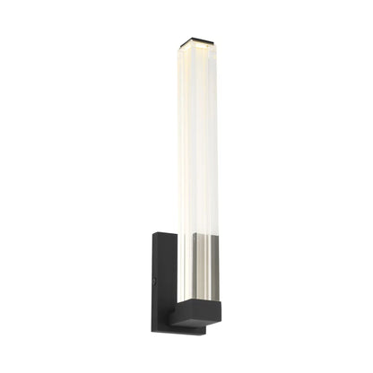 Reiya Square LED Wall Light in Nightshade Black.