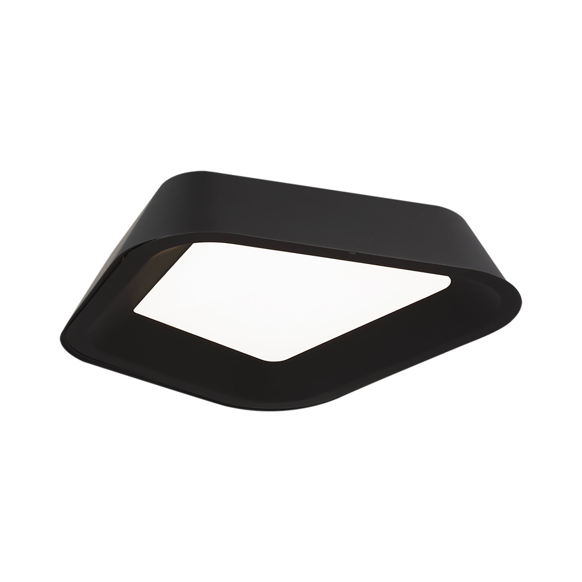Rhonan LED Flush Mount Ceiling Light in Nightshade Black.