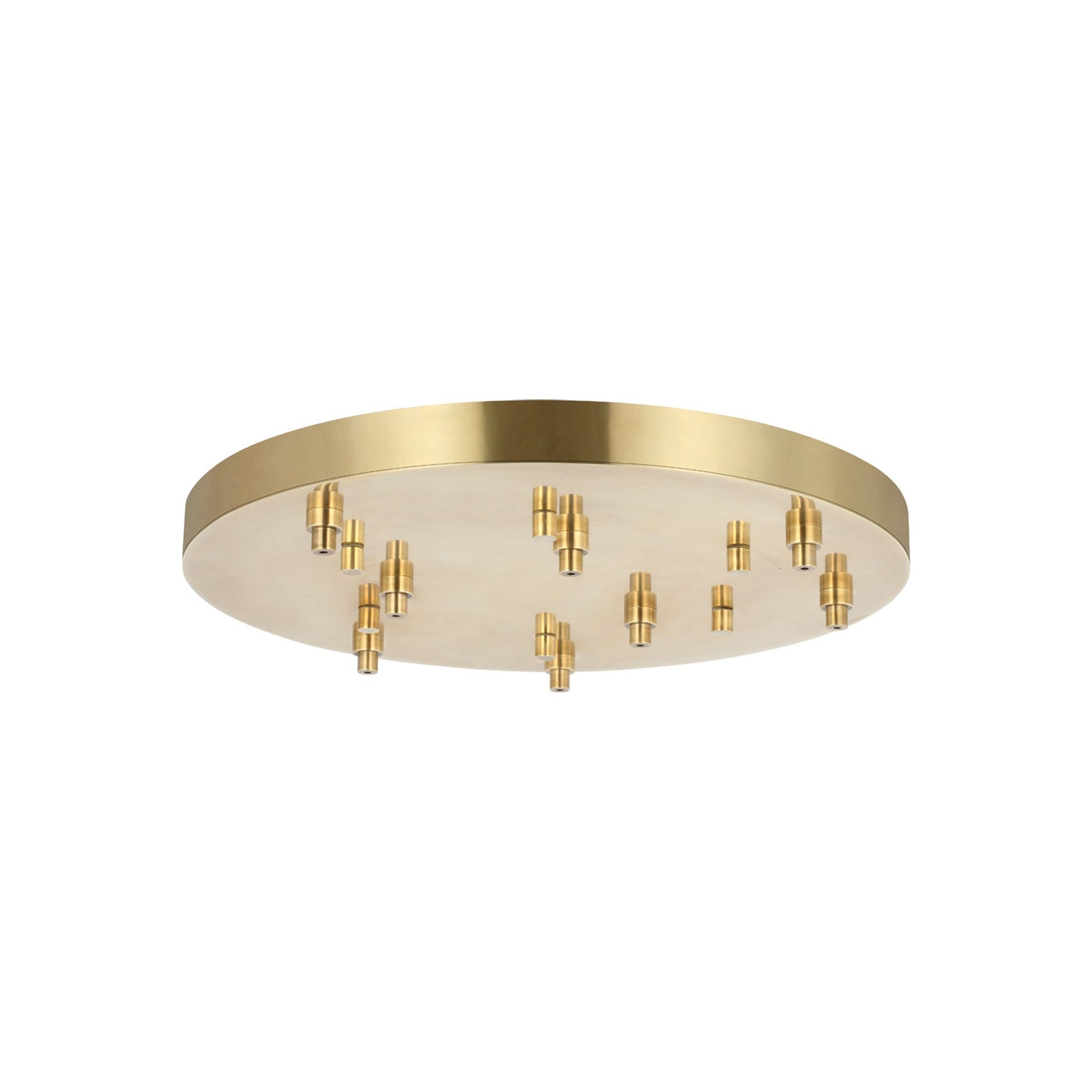 Round Multiport Canopy in Hand Rubbed Antique Brass (24-Inch).
