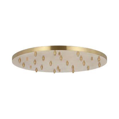 Round Multiport Canopy in Hand Rubbed Antique Brass (46.5-Inch).