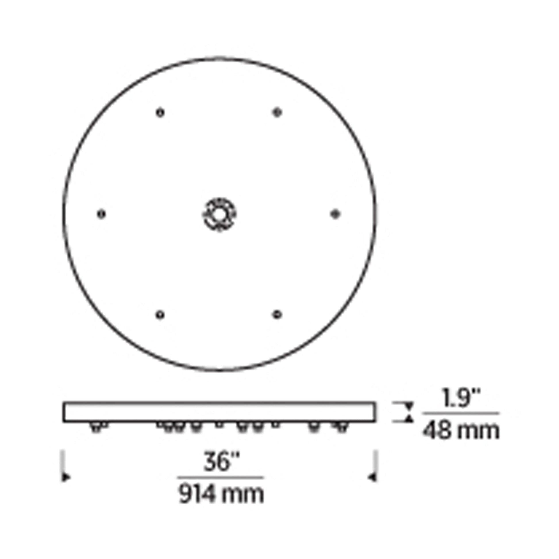 Round Multiport Canopy - line drawing.