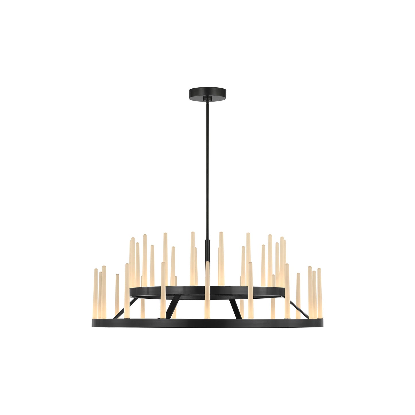 Sagrada Tiered LED Chandelier in Bronze (36-Inch).