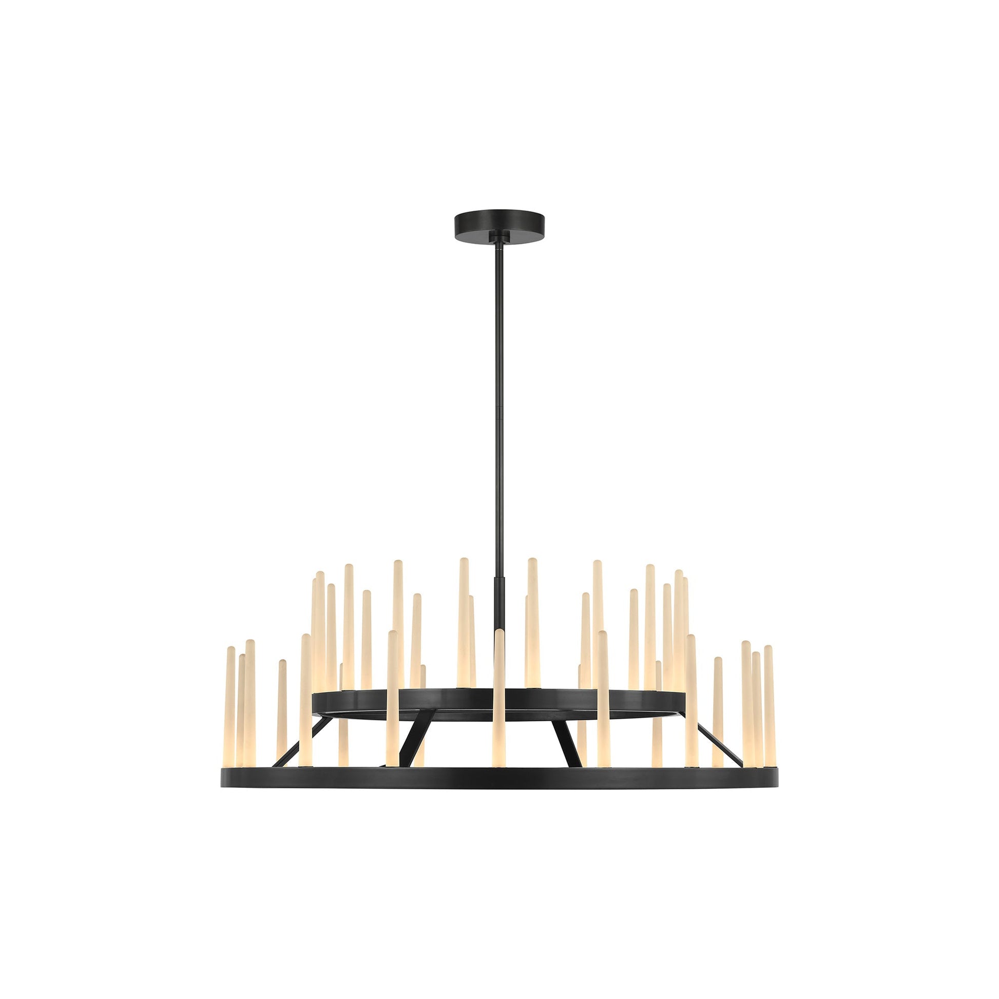 Sagrada Tiered LED Chandelier in Bronze (36-Inch).