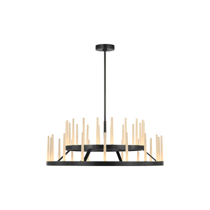 Sagrada Tiered LED Chandelier in Bronze (36-Inch).