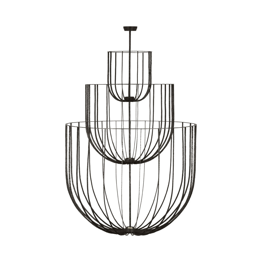 Sanchi LED Chandelier in Aged Iron (Grande).