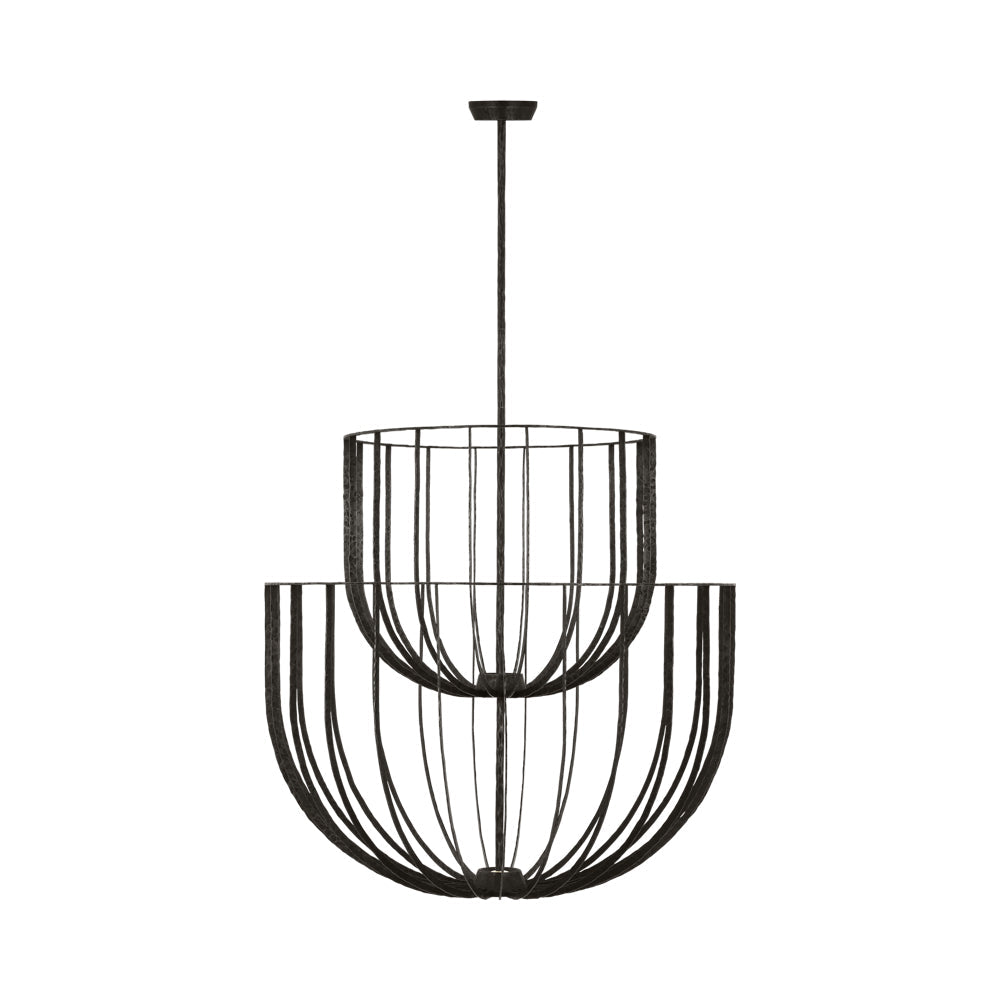 Sanchi LED Chandelier in Aged Iron (Large).